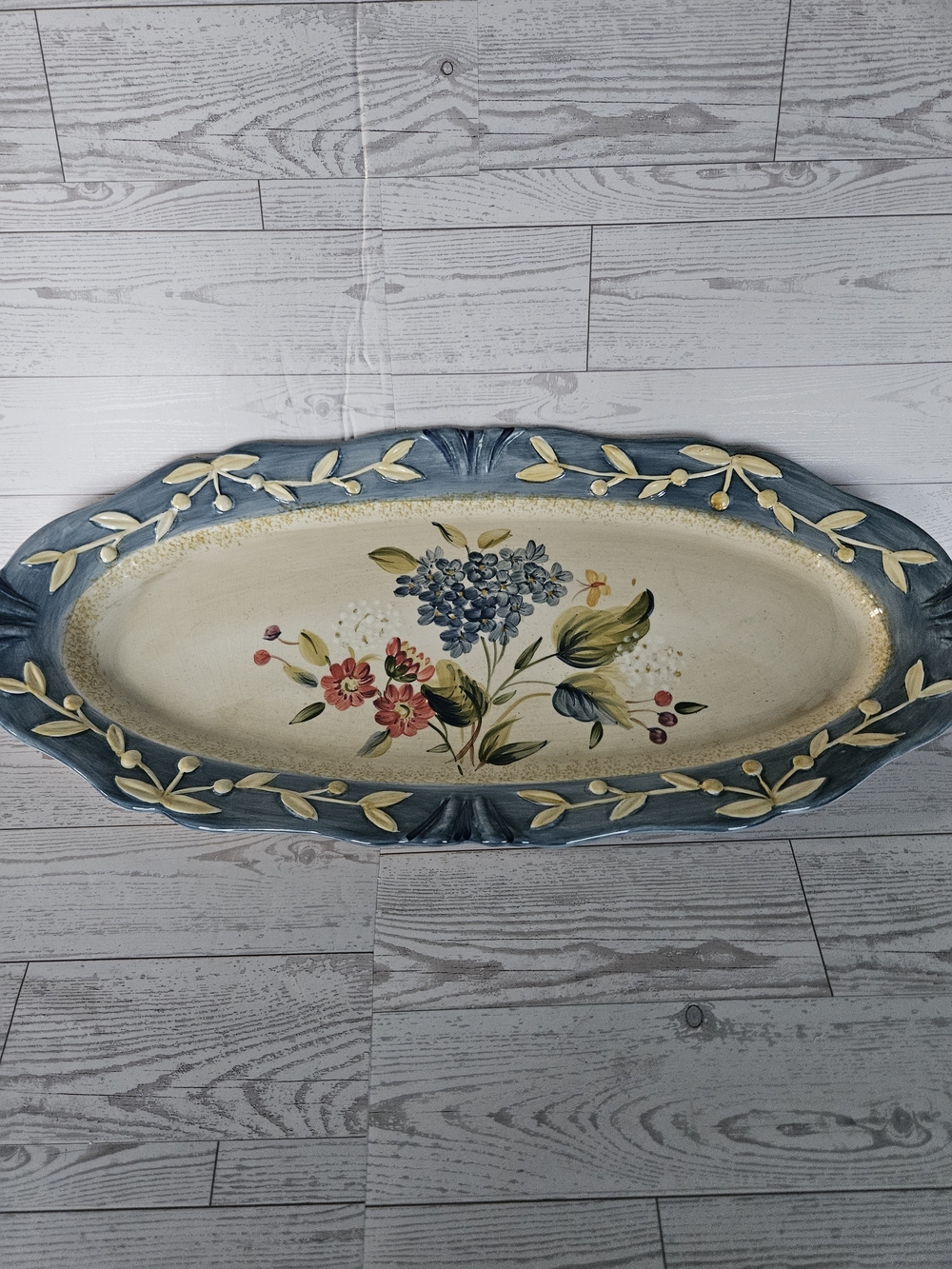 Certified International Flora Oval Serving Platter 19.5" Pamela Gladding